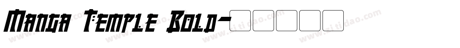 Manga Temple Bold字体转换
